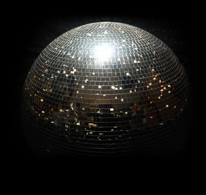 Shimmering Disco Ball Dark Background