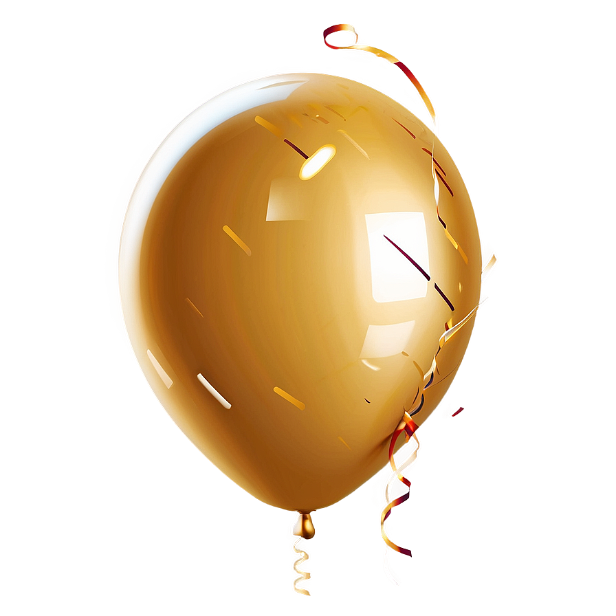 Shimmering Gold Balloon Png Quo