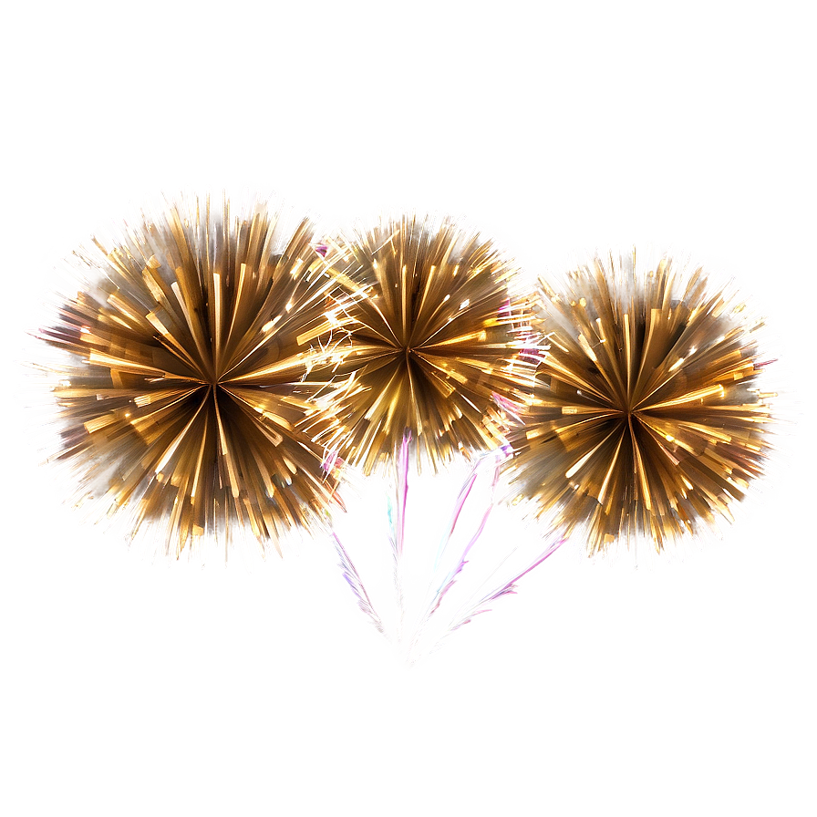 Shimmering Gold Fireworks Png 80