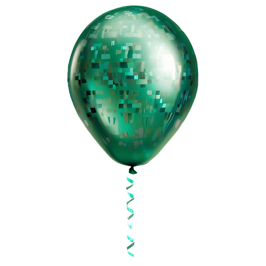 Shimmering Green Party Balloon Png 05062024
