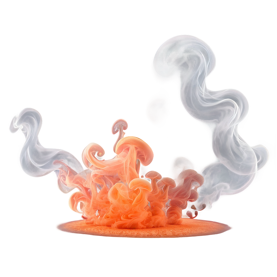 Shimmering Orange Smoke Mystery Png 06262024