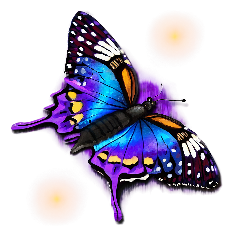 Shimmering Purple Butterfly Png Eqr