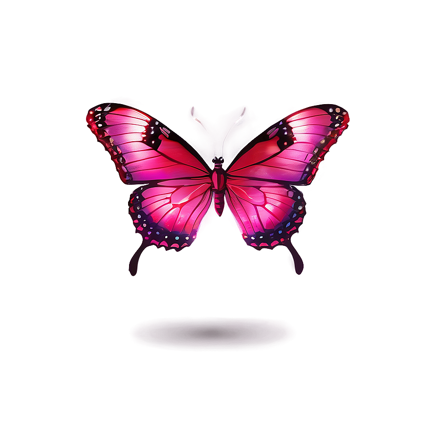 Shimmering Red Butterfly Png Kdb