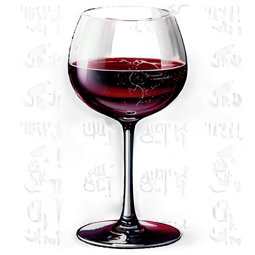 Shimmering Red Wine Glass Png Asb