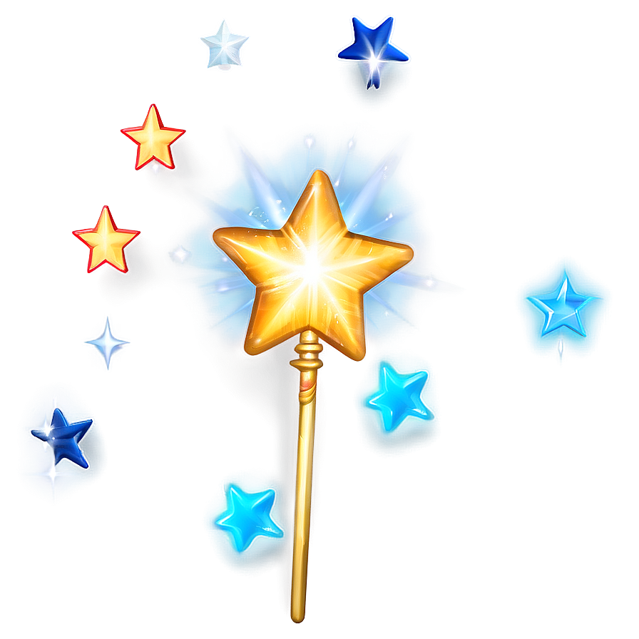 Shimmering Star Wand Png Rki