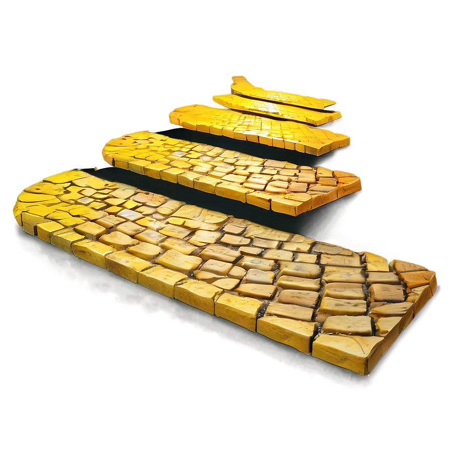 Shimmering Yellow Brick Road Png 06262024