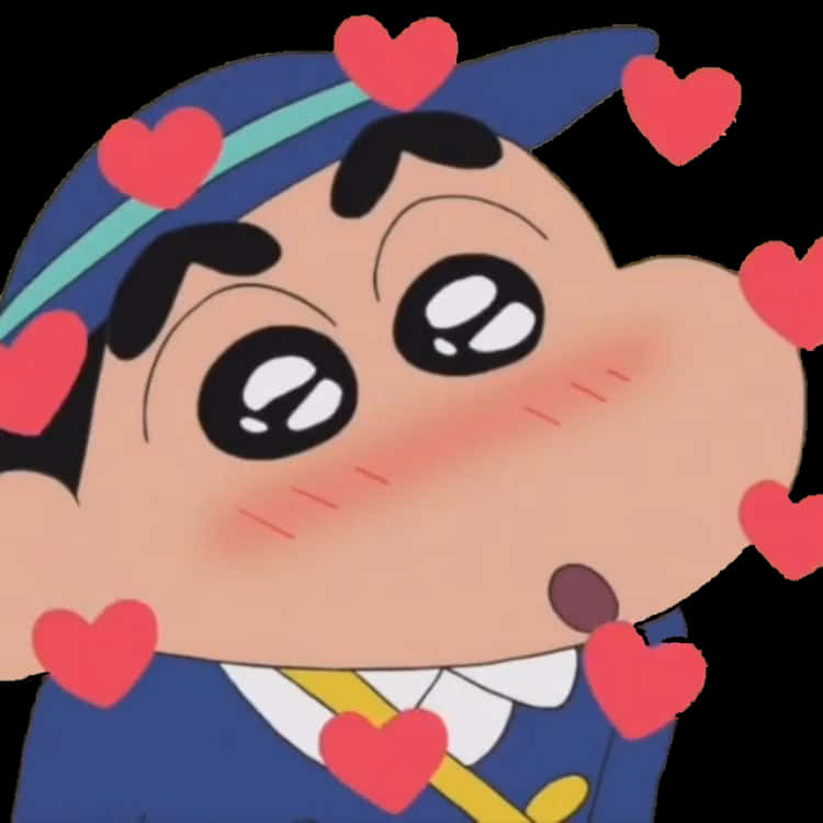 Shin Chan Love Hearts Expression