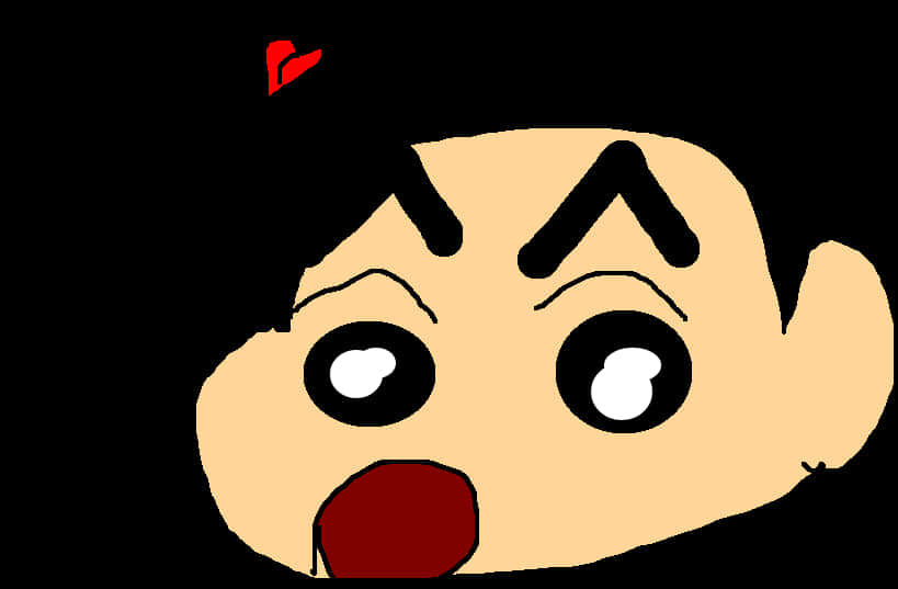 Shin Chan Surprised Face Art