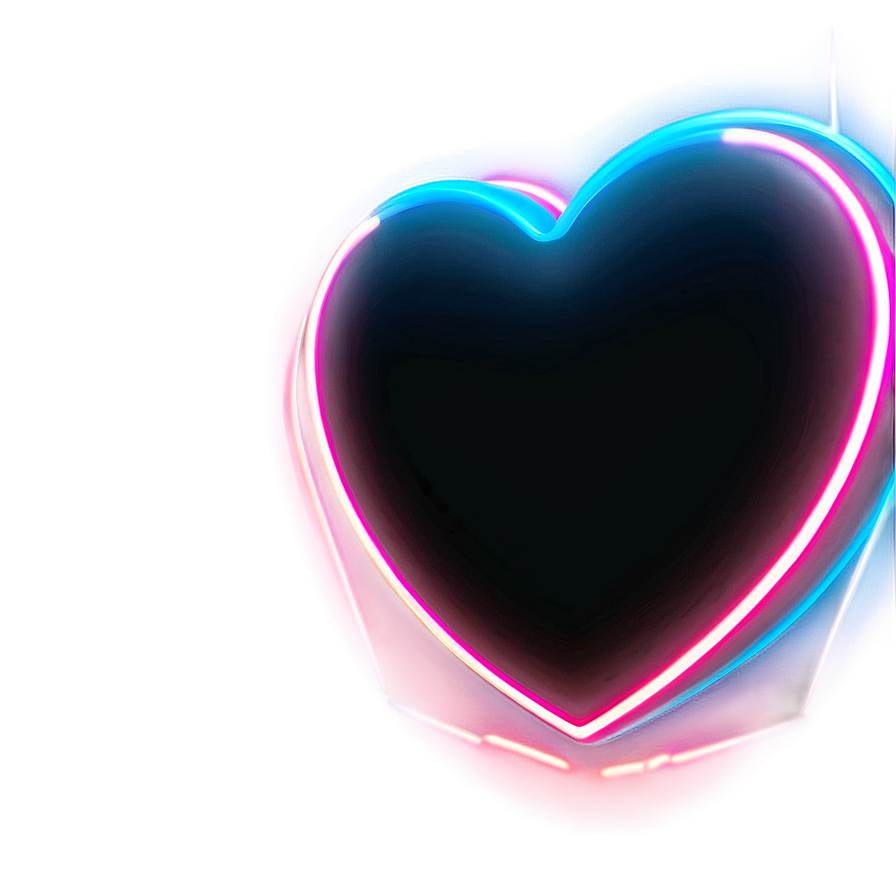 Shining Neon Heart Png 29