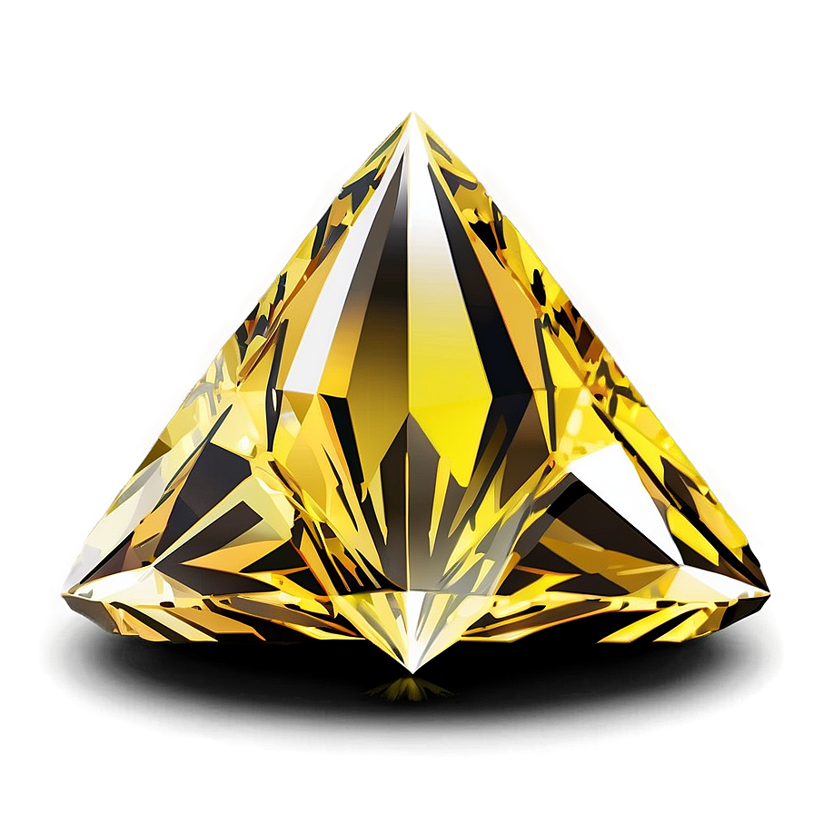 Shining Yellow Diamond Graphic Png 14