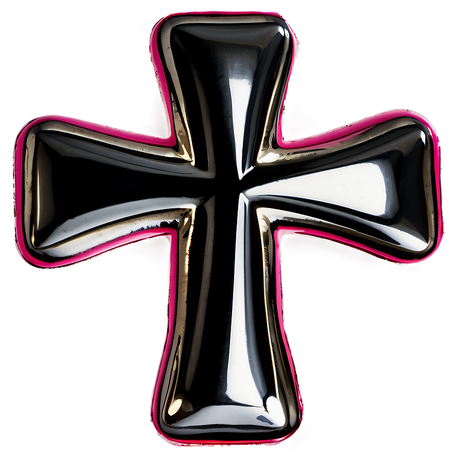 Shiny Black Cross Png Rvm98