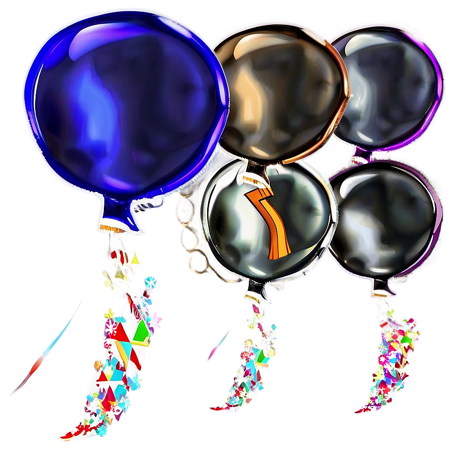 Shiny Blue Balloons Png Alc93