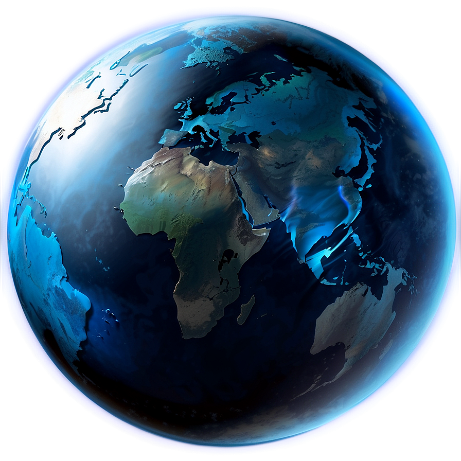 Shiny Blue Planet Artwork Png 06292024