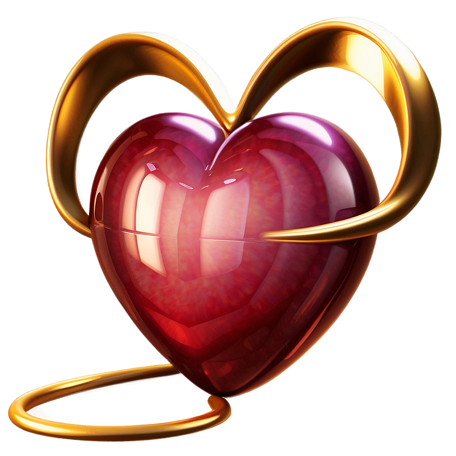 Shiny Cartoon Heart Png 06132024