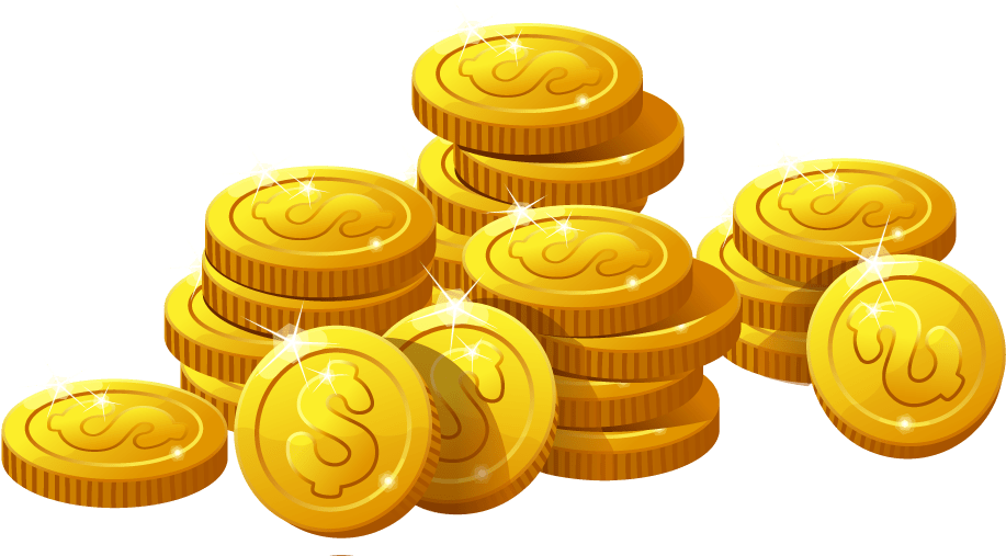 Shiny Gold Coins Stacked