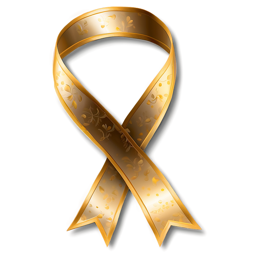 Shiny Gold Ribbon Png 18