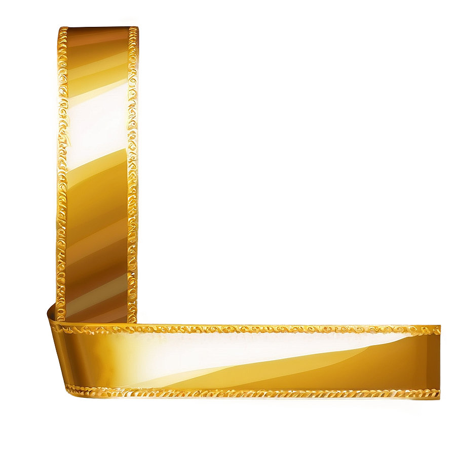 Shiny Gold Ribbon Png 80