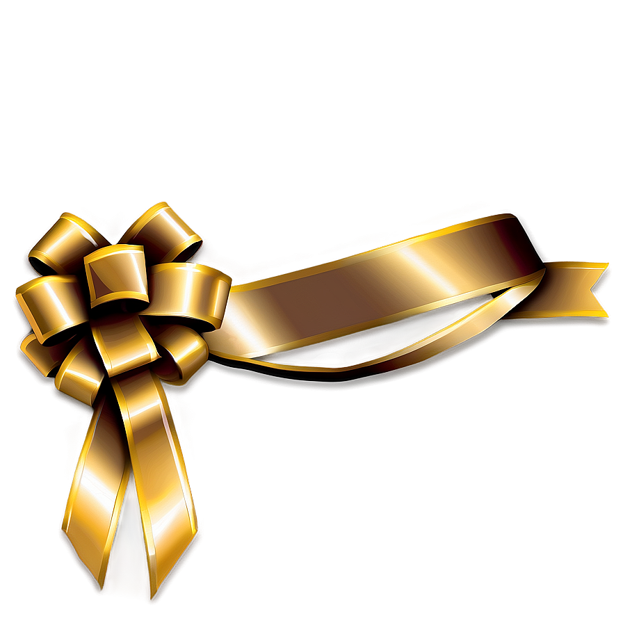 Shiny Gold Ribbon Png Hvg