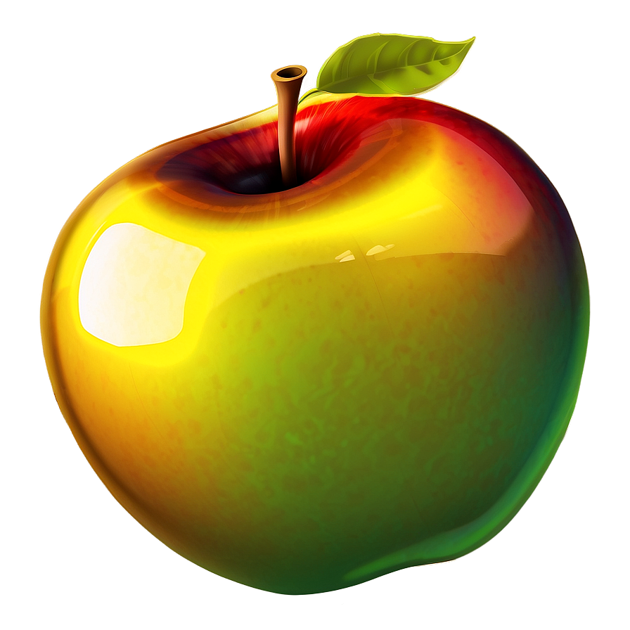 Shiny Golden Apple Graphic Png 16