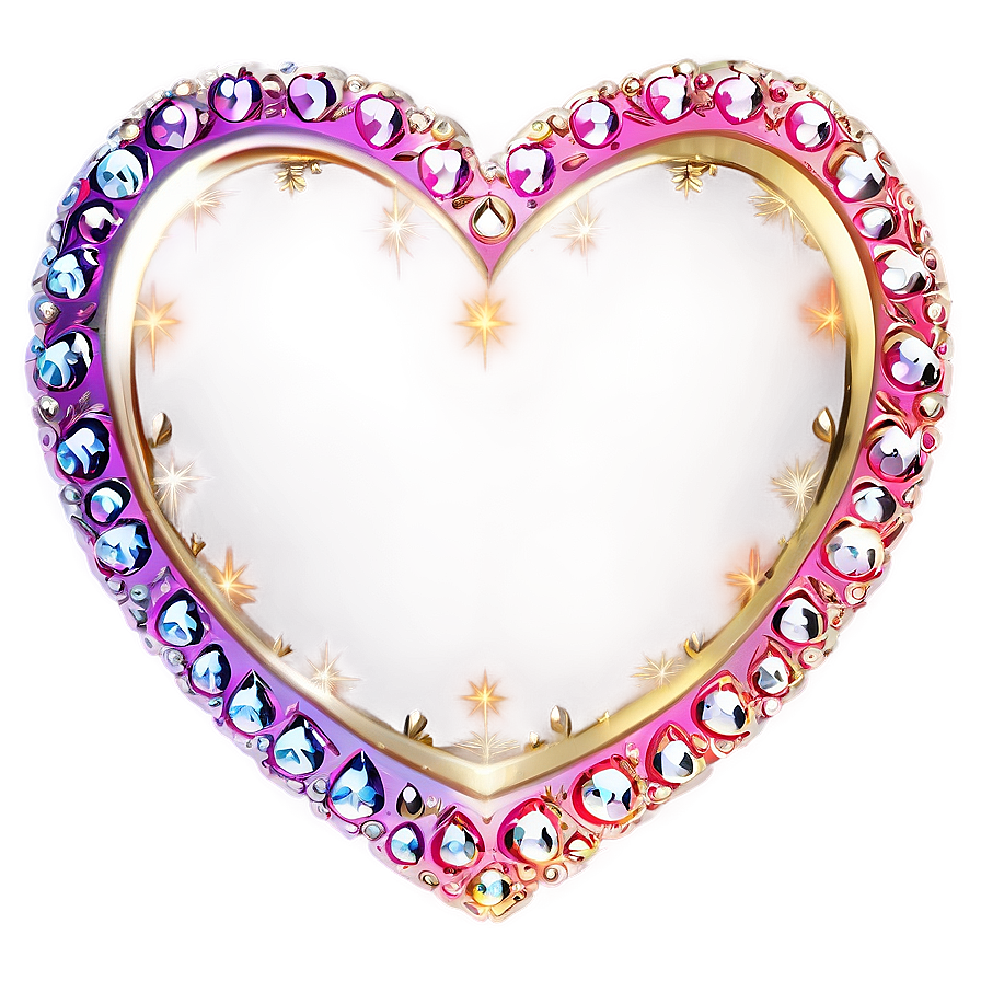 Shiny Heart Border Png 92