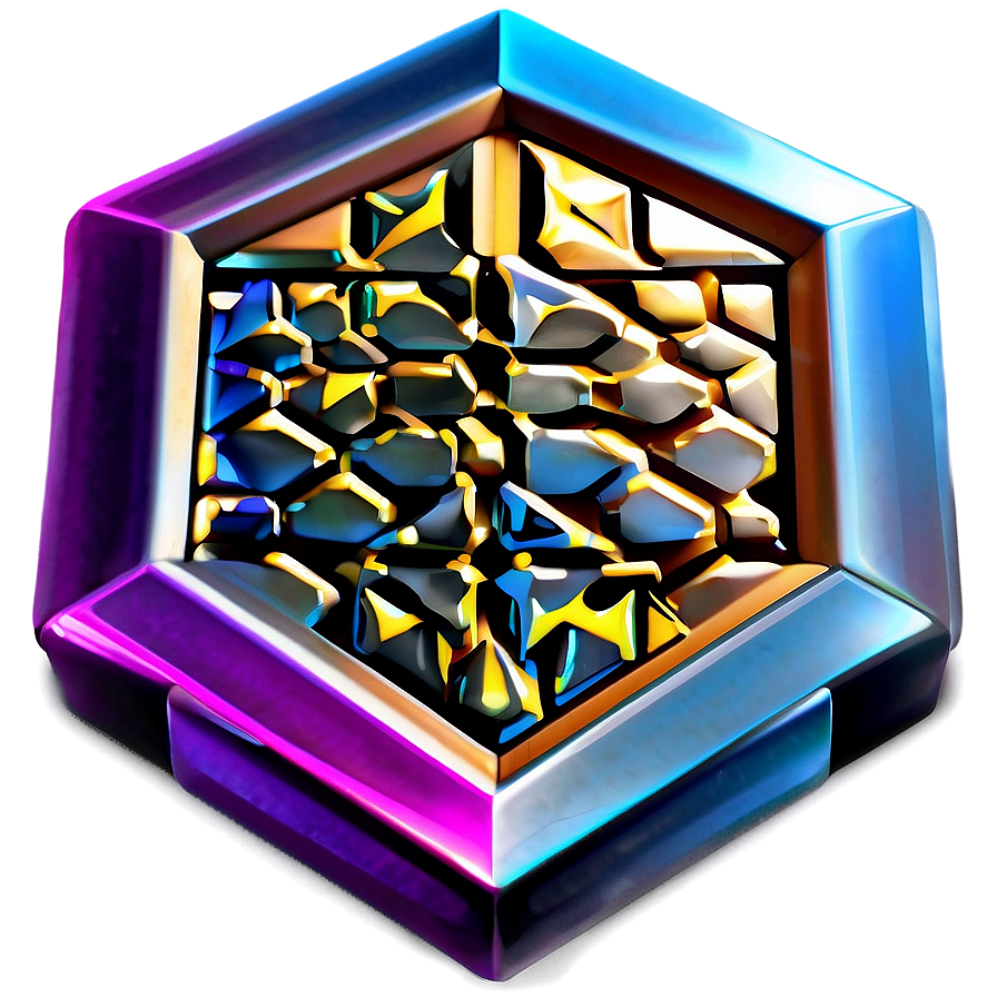 Shiny Hexagon Emblem Png Hhq