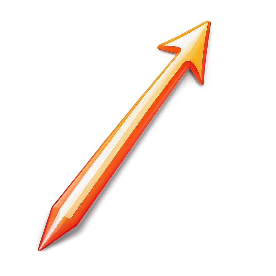 Shiny Orange Arrow Pointer Png Gho23