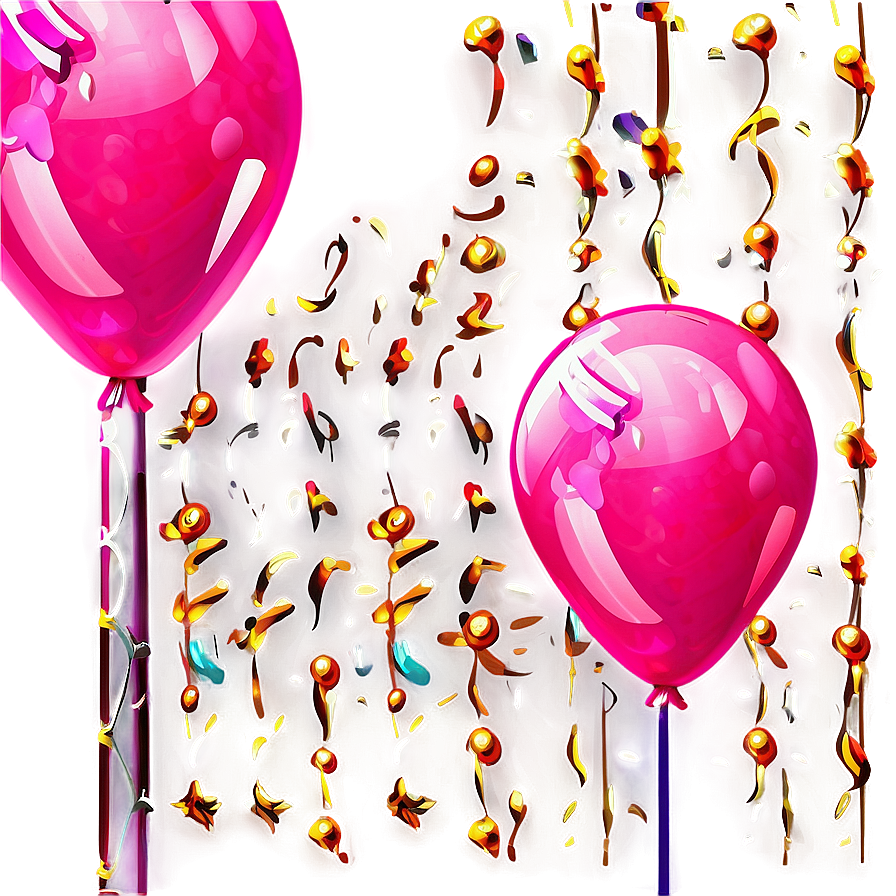 Shiny Pink Balloons Decoration Png Nga