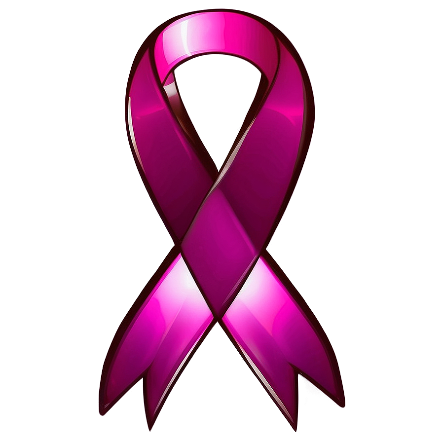 Shiny Pink Ribbon Emblem Png 05252024