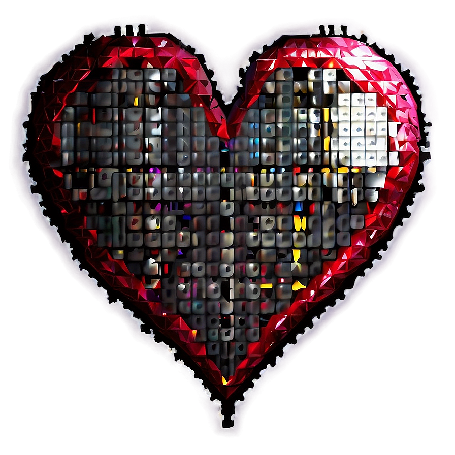 Shiny Pixel Heart Png 4