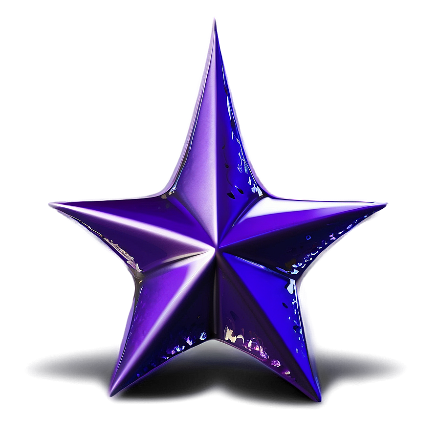 Shiny Purple Star Design Png 72