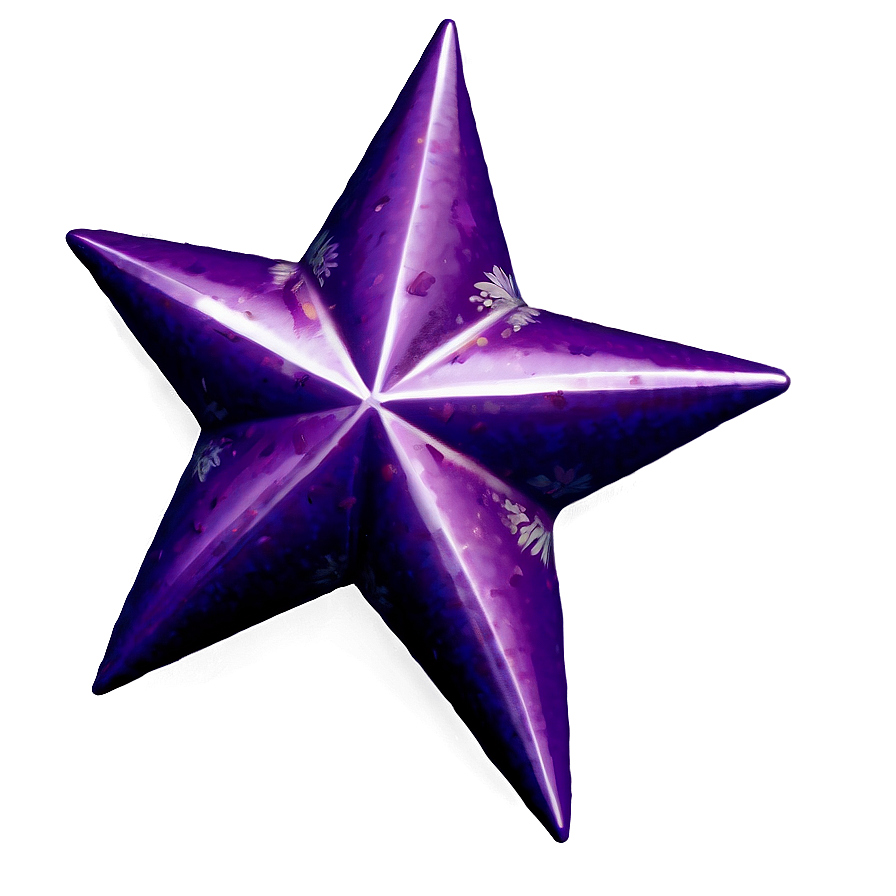 Shiny Purple Star Design Png Epn