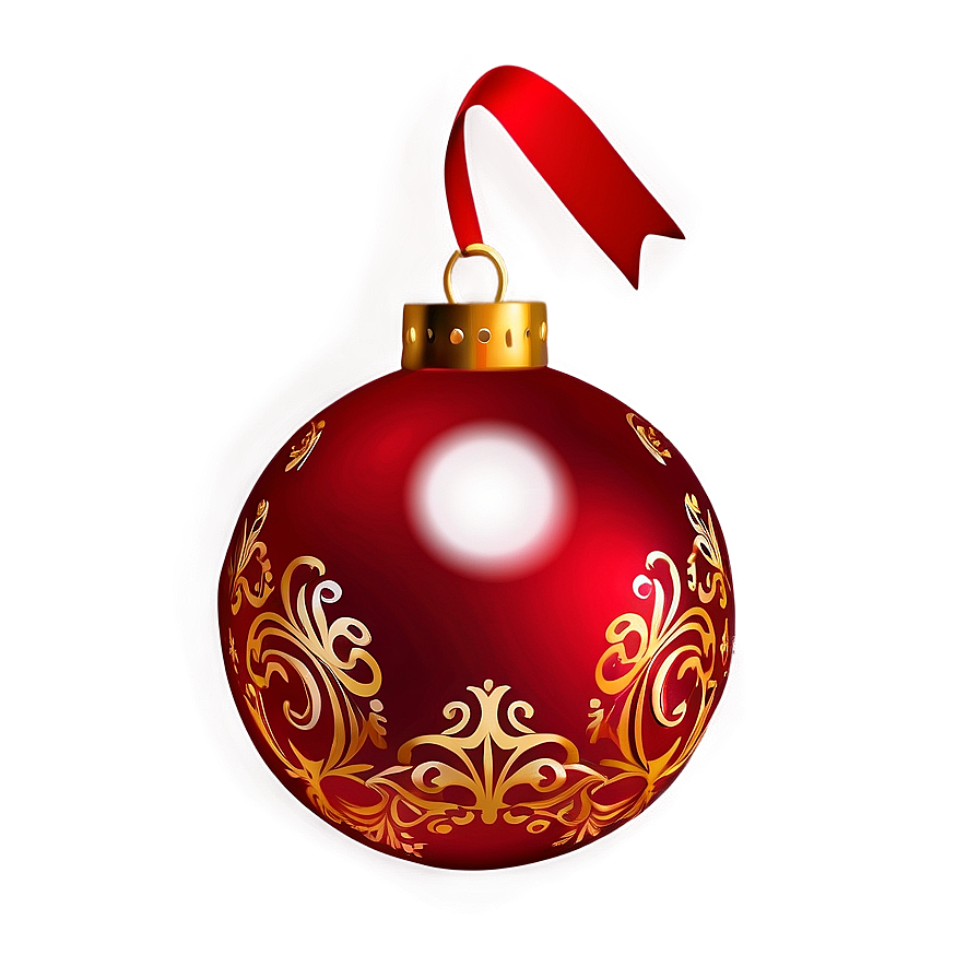 Shiny Red Christmas Ornament Png 05062024