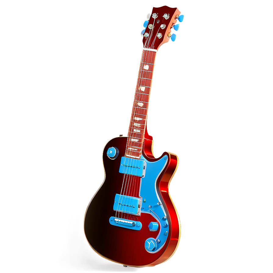 Shiny Red Guitar Png 11