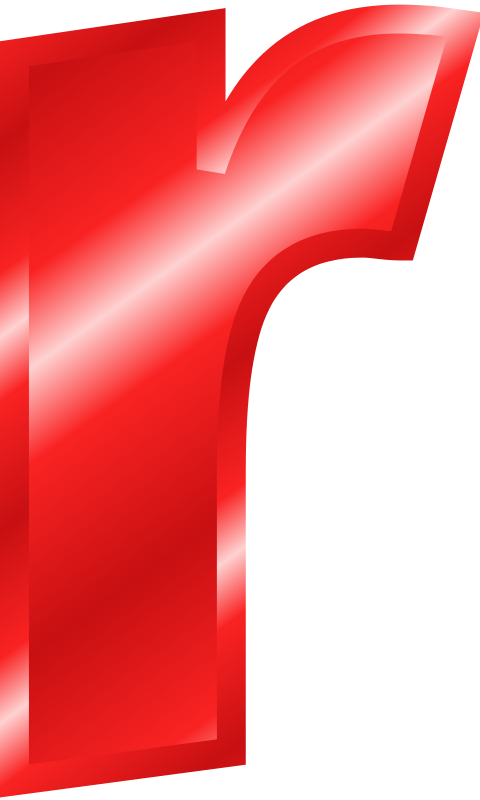 Shiny Red Letter R Graphic