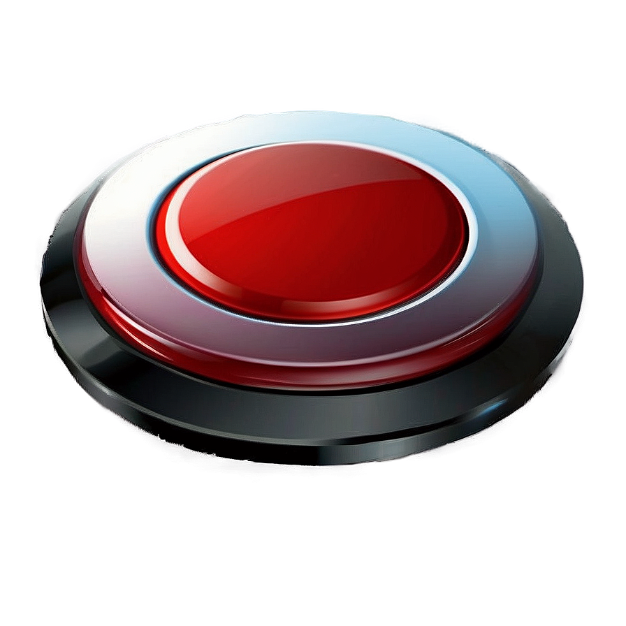 Shiny Red Stop Button Png 61