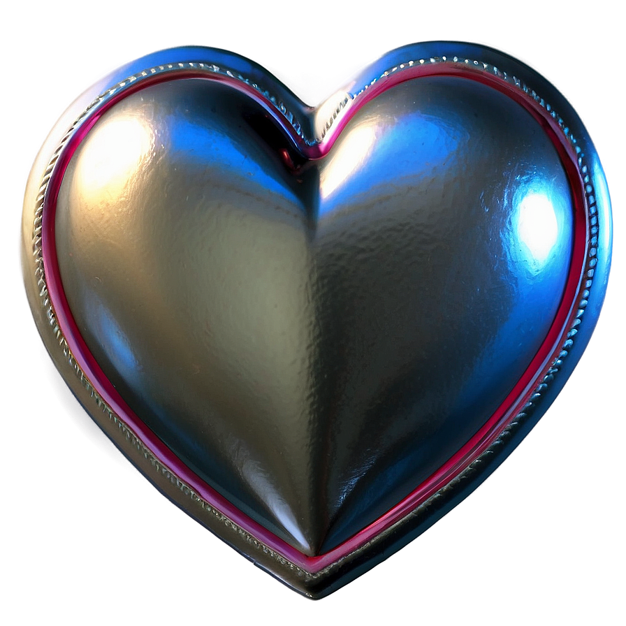 Shiny Silver Heart Png Uaf14