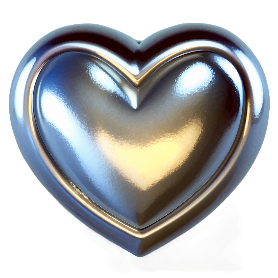 Shiny Silver Heart Png Uvm87