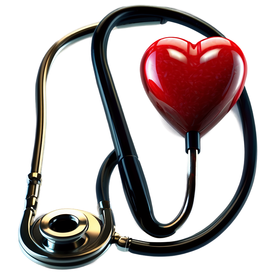 Shiny Stethoscope Heart Png Xyx