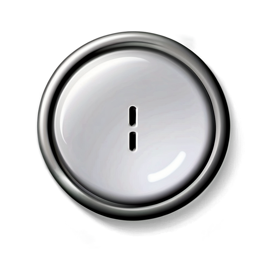 Shiny White Button Artwork Png Wdj