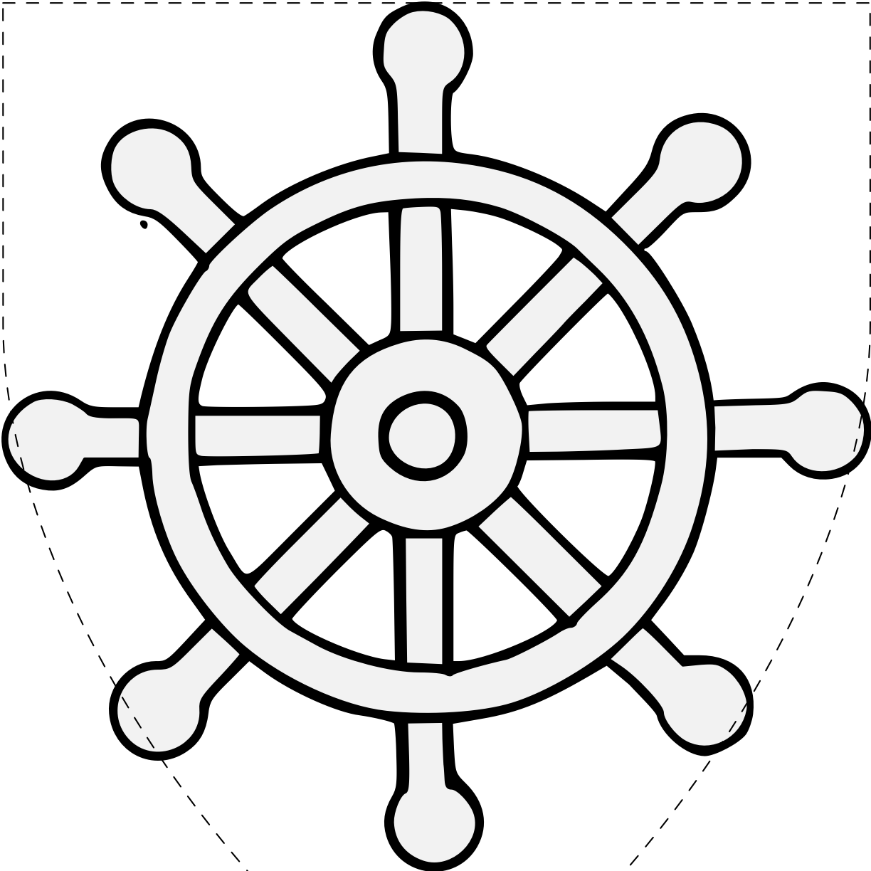 Ship Steering Wheel Vector