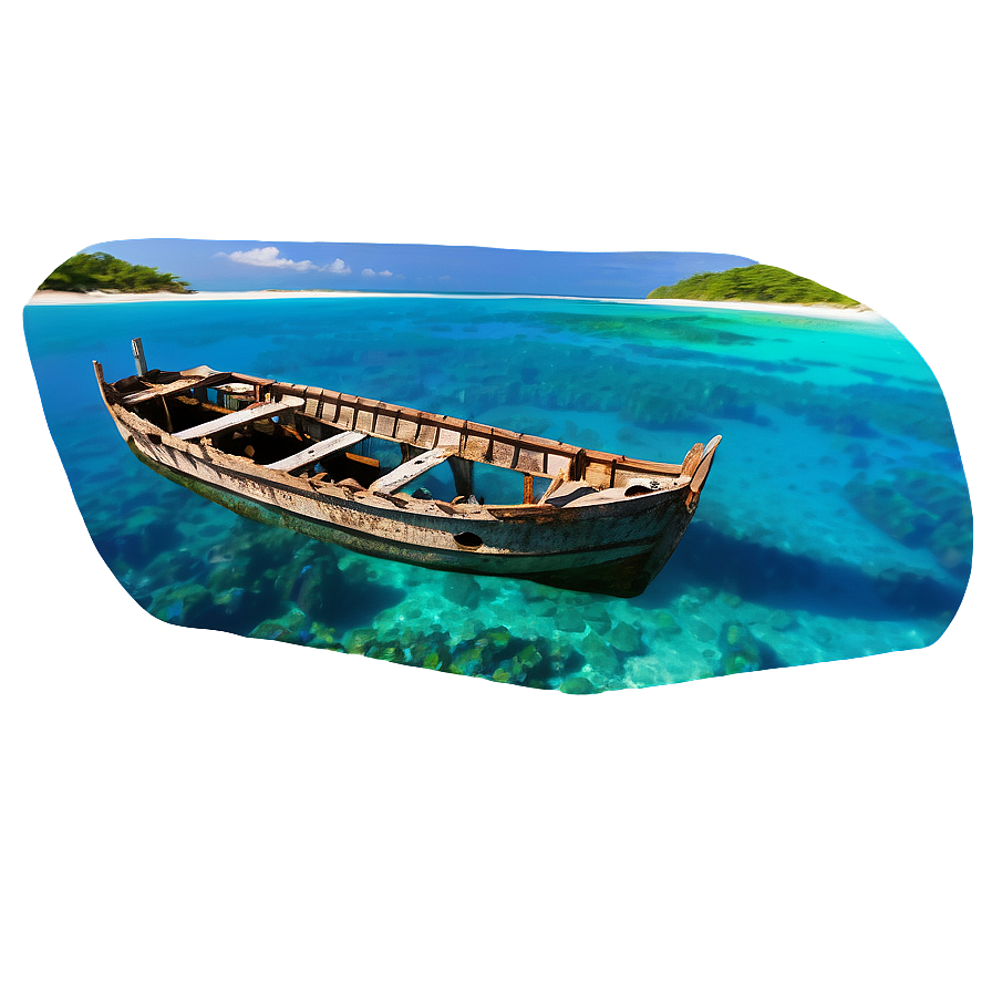 Shipwreck In Clear Blue Waters Png 55