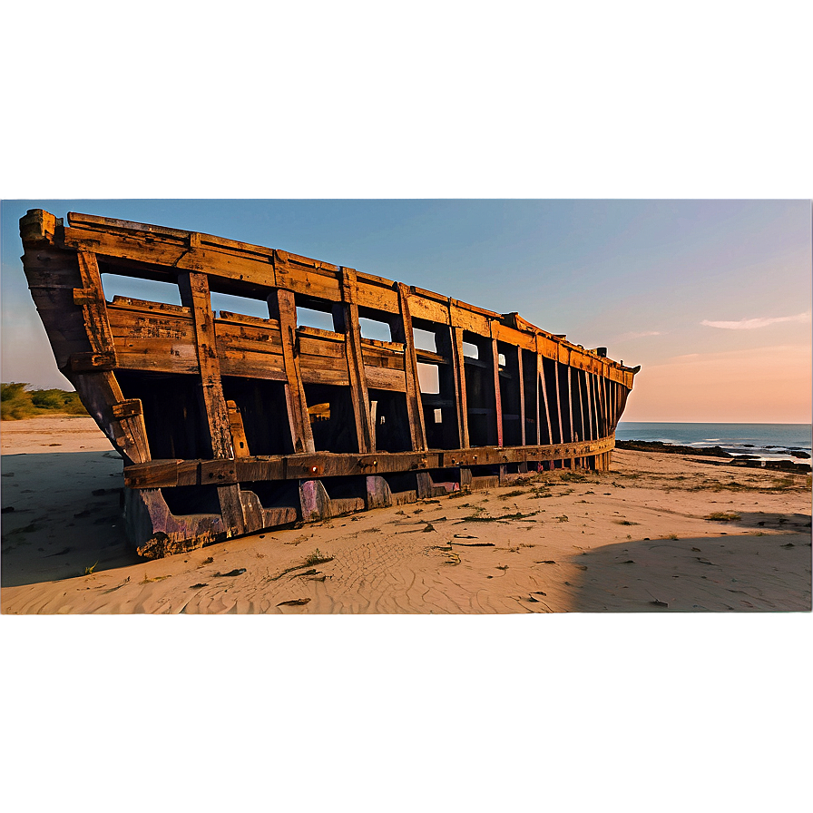 Shipwreck Shoreline Sunset Png Idl17