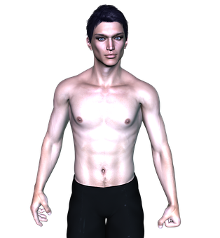 Shirtless3 D Male Model