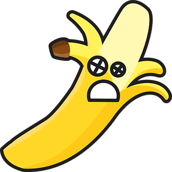 Shocked Cartoon Banana