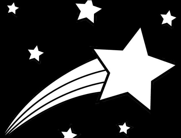 Shooting Star Graphic Black Background