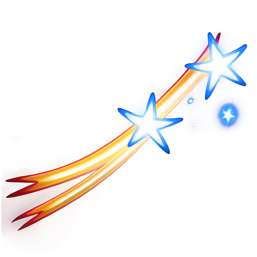 Shooting Star With Light Effect Png 7