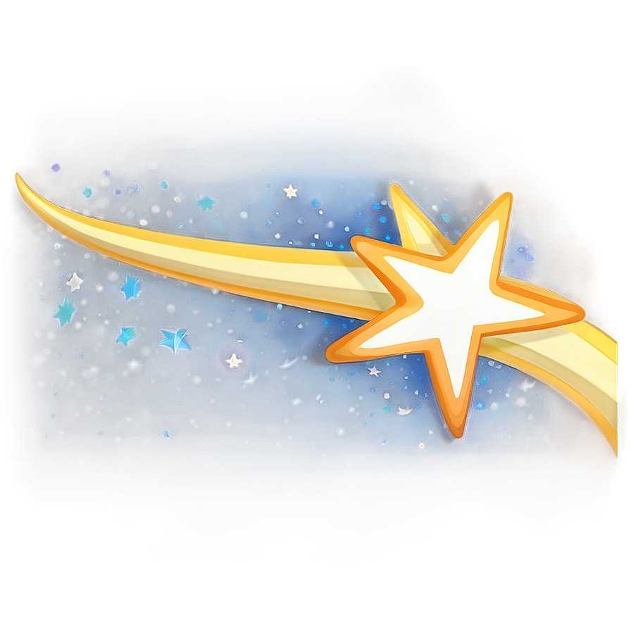 Shooting Star With Stars Background Png 96