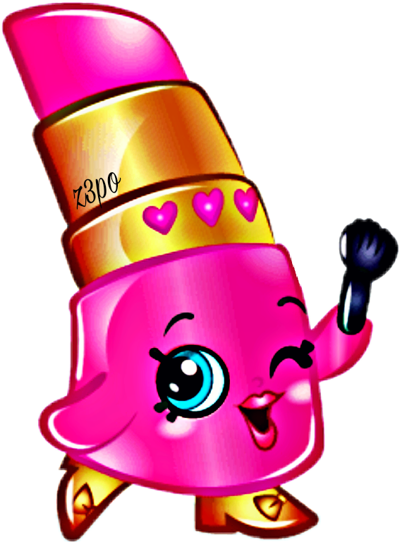 Shopkins Pink Lipstick Character