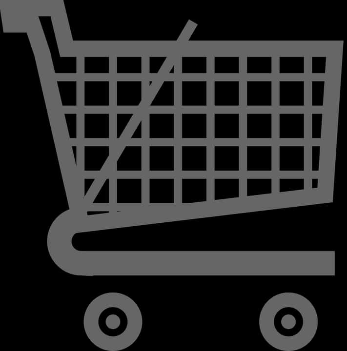 Shopping Cart Icon Black Silhouette