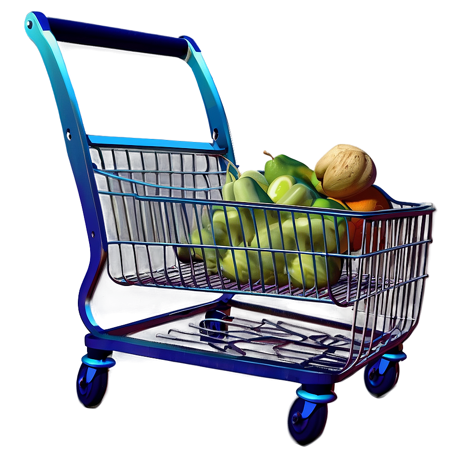 Shopping Cart With Food Png Icm